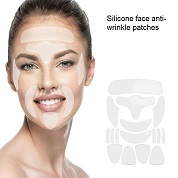 Reusable anti-wrinkle silicone face patches