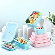 Portable collapsible silicone lunch box manufacturer