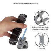 Silicone bicycle mobile mount holder
